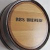 Barrel head with engraving and side staves