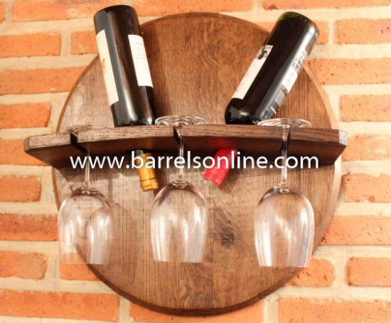 Picture of Wine bottle holder barrel head