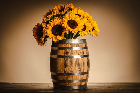 Picture of Set of 5 wedding barrel table centerpieces