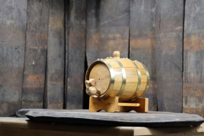 Picture of Oak Barrel - 34 oz (1 liter) Brass Hoop