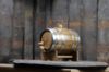 Picture of Dark Stain Oak Barrel with Galvanized Steel Hoops