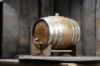 Picture of Dark Stain Oak Barrel with Galvanized Steel Hoops