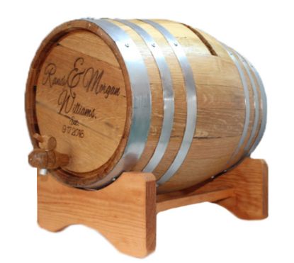 Picture of Wedding card receptacle barrel - Steel hoops